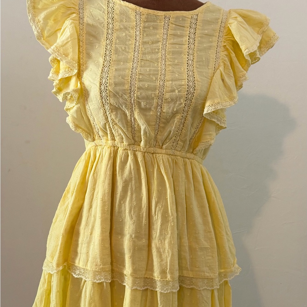 Yellow Ruffle Dress - Picture 2 of 2